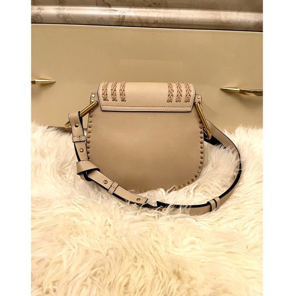 EUC CHLOE SMALL HUDSON PEARL BEIGE SHOULDER BAG TASSEL SMOOTH CALFSKIN PURSE Exc - Picture 6 of 16